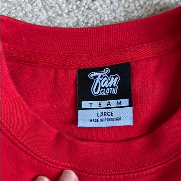 Red and White Men's Sweatshirt INDIANS - Picture 2 of 3